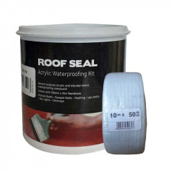Roof Seal Kit Acryl 1ltr Grey C/w Membrane