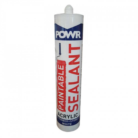 POWR Acrylic Paintable Sealant White 260ml POWR Acrylic Paintable Sealant White 260ml