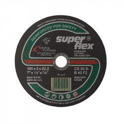 Superflex Abrasive Stone Cutting Disc 180mm*3mm*22.2mm
