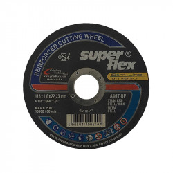 Superflex Abrasive Slimline Steel Cutting Disc 115x1.0x22.2mm