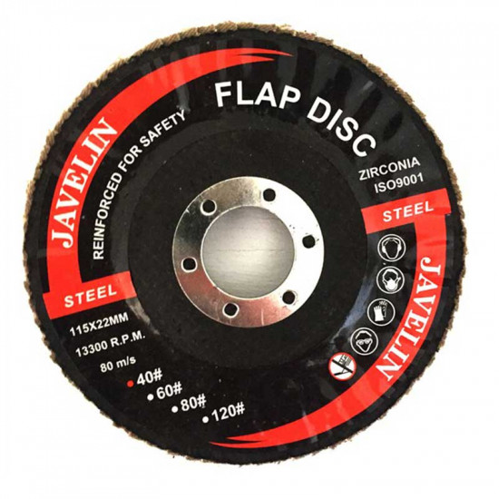 RIGGER Abrasive Industrial Flap Disc 115mm X 22.23mm - 40 Grit RIGGER Abrasive Industrial Flap Disc 115mm X 22.23mm - 40 Grit