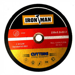 IRONMAN Abrasive Disc Cutting Stone 230x3x22.2mm