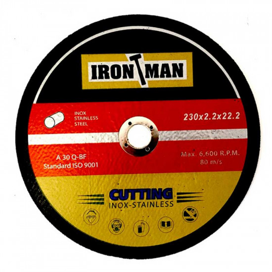 IRONMAN Abrasive Disc Cutting Steel Slimline 230x2.2x22.2mm IRONMAN Abrasive Disc Cutting Steel Slimline 230x2.2x22.2mm