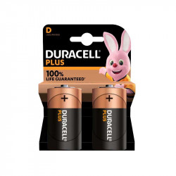 DURACELL Battery Plus D Torch 2's 1.5v Mn1300b2