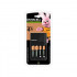 DURACELL Battery Charger + 2aa Rechargeable Batteries Cef14