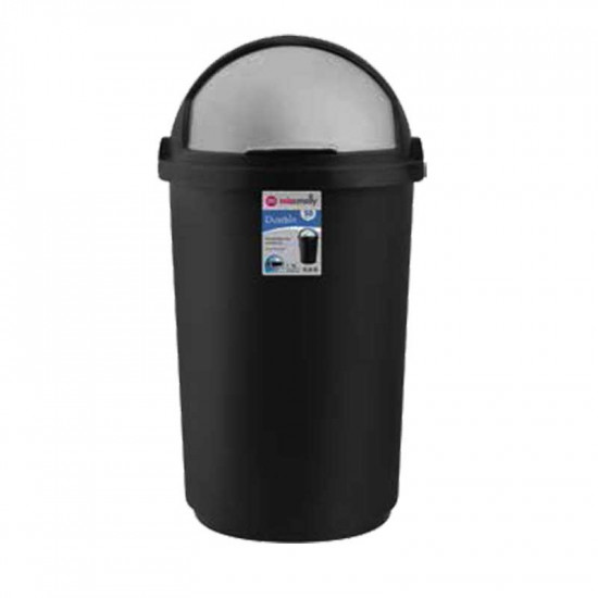 Big Jim Refuse Bin Flip Top 50lt Silver & Black Big Jim Refuse Bin Flip Top 50lt Silver & Black