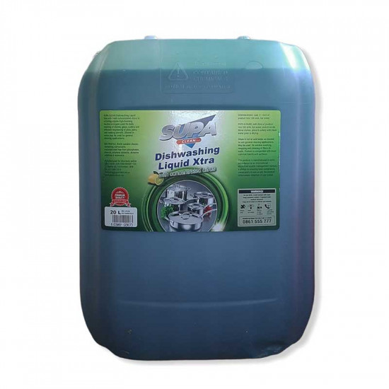 SUPA Clean Dishwashing Liquid Xtra With Citrus Biodegradable 20 Litre SUPA Clean Dishwashing Liquid Xtra With Citrus Biodegradable 20 Litre