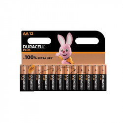 DURACELL Plus Aa Alkaline Batteries, 1.5v Lr6 Mn1500 - 12 Pack