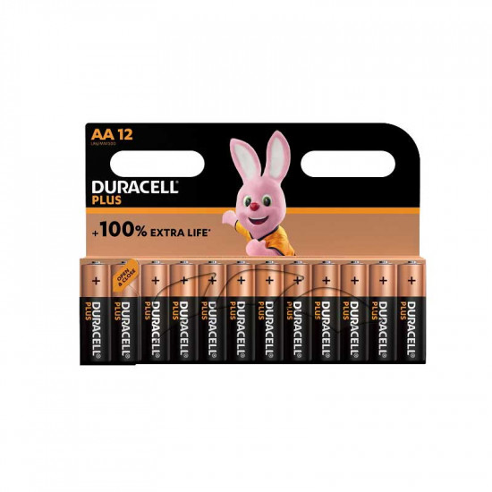 DURACELL Plus Aa Alkaline Batteries, 1.5v Lr6 Mn1500 - 12 Pack DURACELL Plus Aa Alkaline Batteries, 1.5v Lr6 Mn1500 - 12 Pack