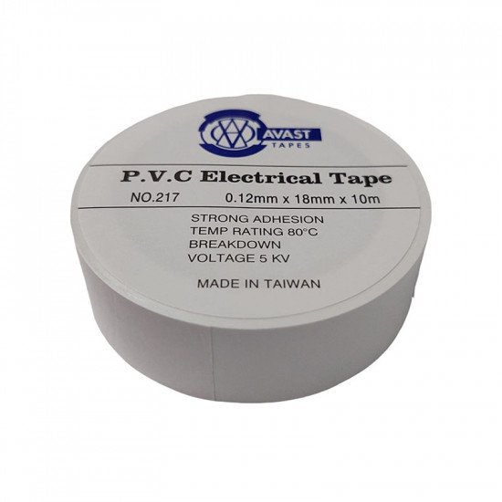 AVAST Pvc Insulation Tape 10m - White AVAST Pvc Insulation Tape 10m - White