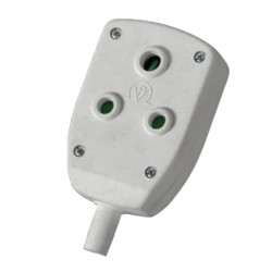 United Electrical Double-sided Pvc Janus Coupler White (aok12)