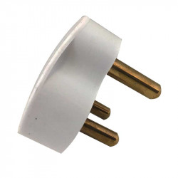 United Electrical Hollow Plugtop Pin White