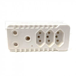 United Electrical 4 Way Adaptor With 3 X 2 Pin Sockets