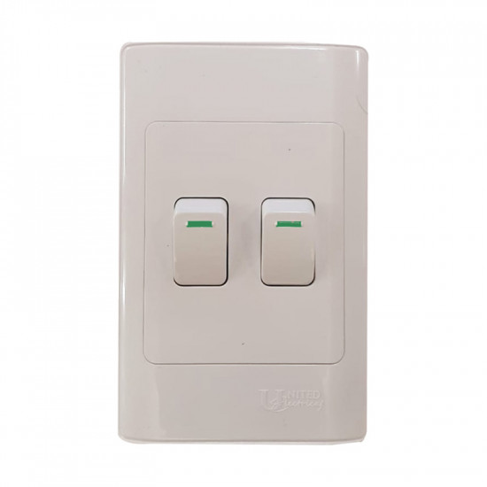 United Electrical 2 Lever One Way Switch 50x100 United Electrical 2 Lever One Way Switch 50x100