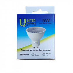 United Electrical 5 Watt 38 Degree Gu10 Led Bulb Cool White