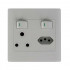 United Electrical Double Switch Socket With Euro Pvc 4x4