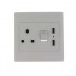 United Electrical Single Socket With 2 Usb Ports 4x4 Pvc