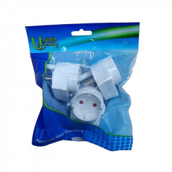 United Electrical1 Round Schuko Adaptor (r16) ( 3 Pack )