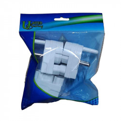 United Electrical2 Way Adaptor (r18) ( 3 Pack )