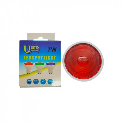 United Electrical Led Downlight Gu10 7w 680 Lumens 25000hr - Red