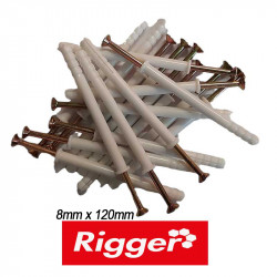 RIGGER Nail In Anchors Bulk 8x120 Pack 50
