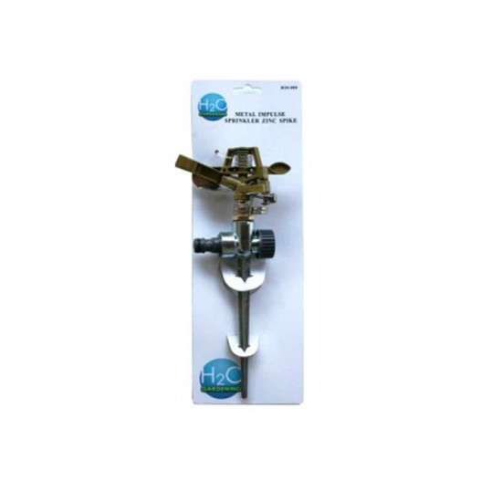 H20 Garden Sprinkler Impulse Heavy-duty Metal Head On Spike Adjustable H20 Garden Sprinkler Impulse Heavy-duty Metal Head On Spike Adjustable