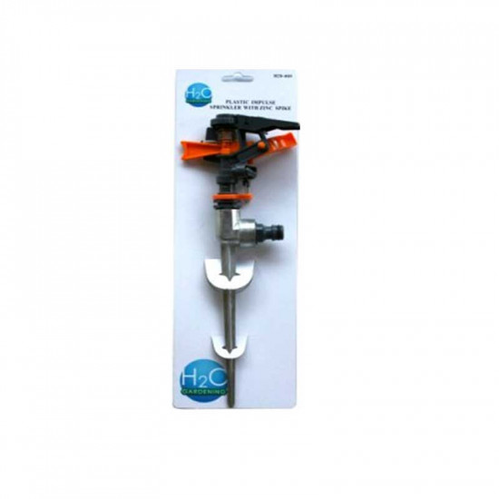 H20 Garden Sprinkler Impulse Durable Plastic Head On Spike Adjustable H20 Garden Sprinkler Impulse Durable Plastic Head On Spike Adjustable