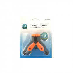 H20 Garden Tap Coupling 2 Way Split Water Flow Swivel