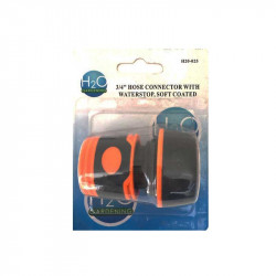 H20 Garden Hose Connector 3/4" Stop And Soft Grip