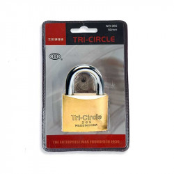 TRICIRCLE Padlock Brass 25mm Blister 262c