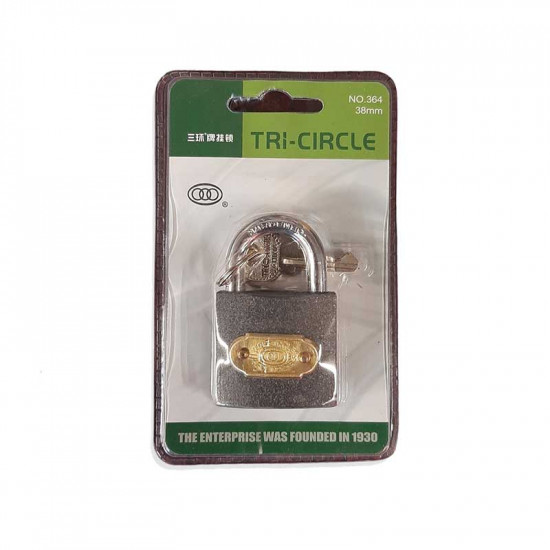 TRICIRCLE Padlock Iron 50mm Blister 365c