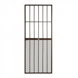 Security Gate Powder Coated Brown Neder 813x2032