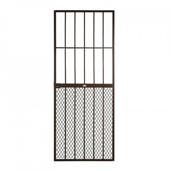 Security Gate Powder Coated Brown Neder 813x2032