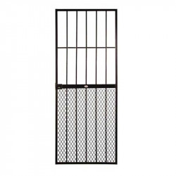 Security Gate Powder Coated Black Neder 813x2032