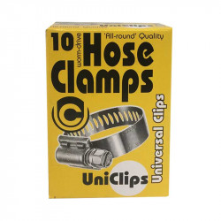 Universal Clips Hose Clamp G16 Size 17mm* 38mm Stainless Steel Screw Box Of 10