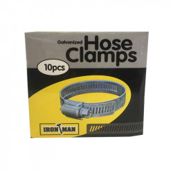 IRONMAN Hose Clamp Galvanized Worm Drive 38x63 Box10