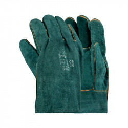 Pioneer Safety Heat Resistant Chrome Leather Gloves Green 2" Cuff G023