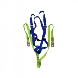 Pioneer Safety Harness Double Lanyard & Snap Hooks Comfort Padding