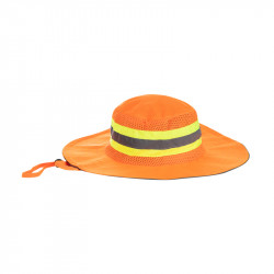 Hat Bush Hat Lime Reflective Tape Orange H014