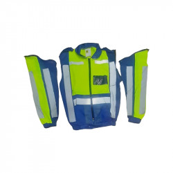 Jacket Metro Reflective Detach Sleeve Navy/lime Xl Vo39
