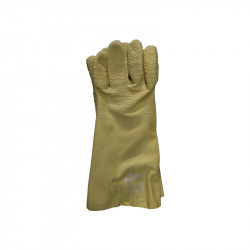 Pioneer Safety Gloves Latex Crinkle Yellow Comarex Full Dip Gaunt Elbow 35cm