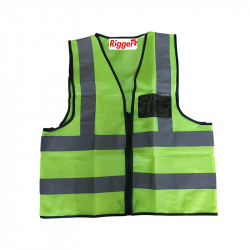 Pioneer Safety Vest Reflective Fluorescent Lime Zip/pocket - S