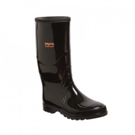 WAYNE Duralight Gumboot Knee Length Black N/stc F1040 - Uk 7 WAYNE Duralight Gumboot Knee Length Black N/stc F1040 - Uk 7