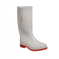 WAYNE Gumboot Duralight Knee Lenght White And Red Size 10 F1030