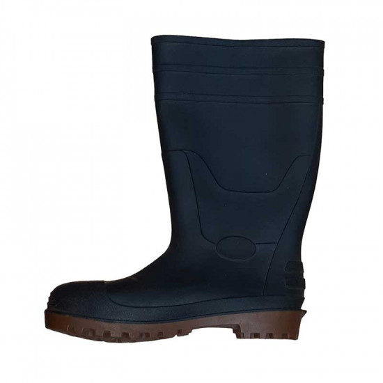 Gumboots Taurus Blk/coffee K/length Stc/msole Size 12 Disc