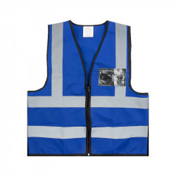 Pioneer Safety Vests Reflective Zip Id Pocket R/blue - L