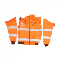 Pioneer Safety Bunny Jacket Detachable Sleeves Orange - L