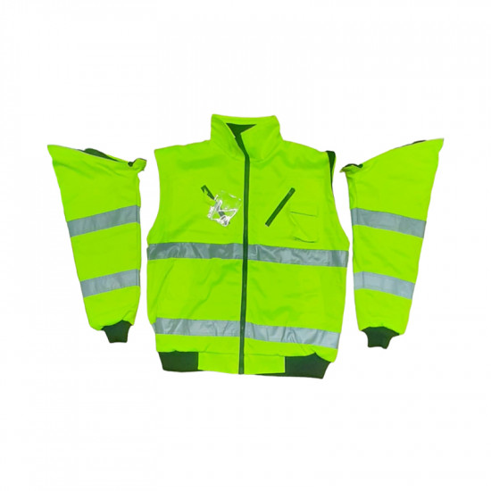 Pioneer Safety Bunny Jacket Detachable Sleeves Lime - S Pioneer Safety Bunny Jacket Detachable Sleeves Lime - S