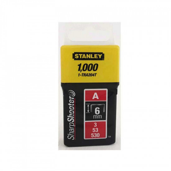STANLEY Staples 6mm L/duty Pkt1000 1-tra204t STANLEY Staples 6mm L/duty Pkt1000 1-tra204t