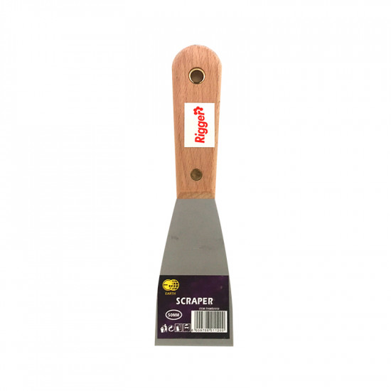 RIGGER Paint Scraper 50mm Wood Handle RIGGER Paint Scraper 50mm Wood Handle
